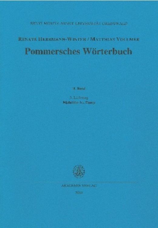 Produktbild: Pommersches W&ouml;rterbuch / N&aring;del&uuml;hr bis Pamp