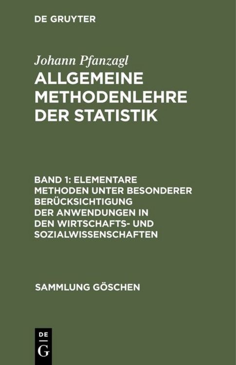 Produktbild: Elementare Methoden unter besonderer Ber&uuml;cksichtigung der Anwendungen in den Wirtschafts- und Sozialwissenschaften