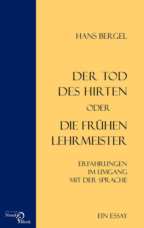 Produktbild: Der Tod des Hirten oder Die fr&uuml;hen Lehrmeister