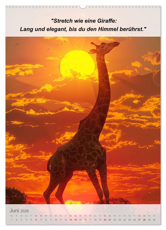 Produktbild: Ein tierisches Yoga-Abenteuer (hochwertiger Premium Wandkalender 2026 DIN A2 hoch), Kunstdruck in Hochglanz