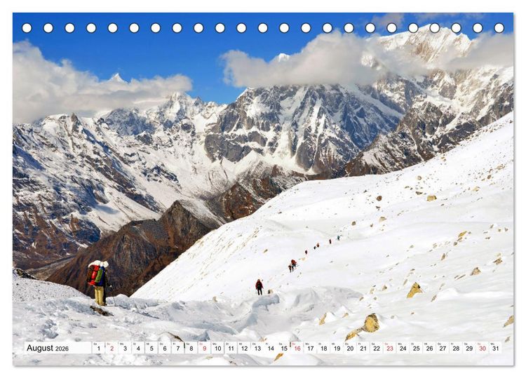 Produktbild: Grandioser Himalaya, Bergriesen in Nepal (Tischkalender 2026 DIN A5 quer), CALVENDO Monatskalender