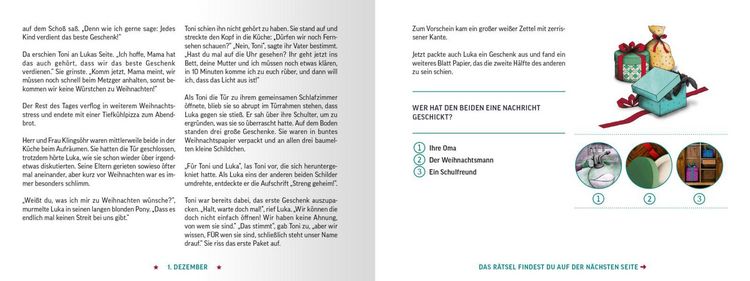 Produktbild: Escape Room Adventskalender. Die drei unheimlichen Geschenke