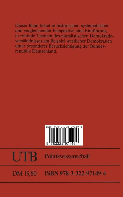 Produktbild: Pluralistische Demokratie