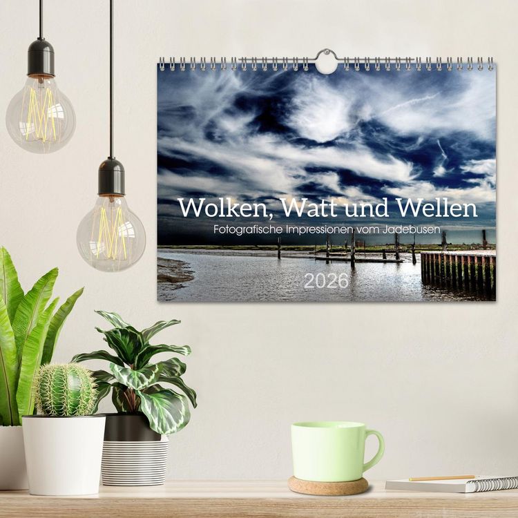 Produktbild: Wolken, Watt und Wellen. Fotografische Impressionen vom Jadebusen. (Wandkalender 2026 DIN A4 quer), CALVENDO Monatskalender