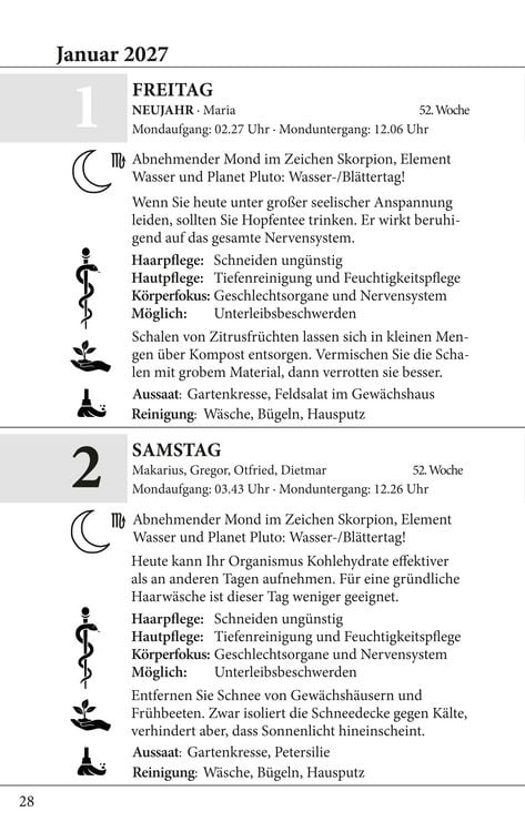 Produktbild: Mondkalender 2027