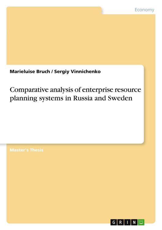 Produktbild: Comparative analysis of enterprise resource planning systems in Russia and Sweden