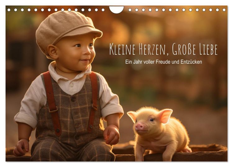 Produktbild: Kleine Herzen, Gro&szlig;e Liebe: Ein Jahr voller Freude und Entz&uuml;cken (Wandkalender 2026 DIN A4 quer), CALVENDO Monatskalender