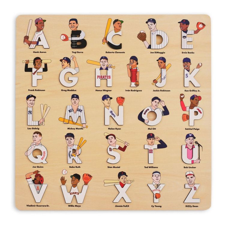Produktbild: Baseball Legends Wooden Alphabet Puzzle