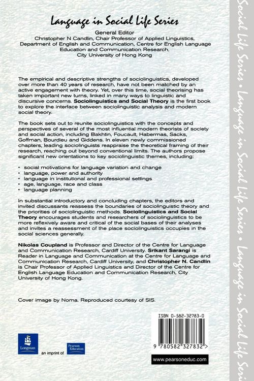 Produktbild: Sociolinguistics and Social Theory