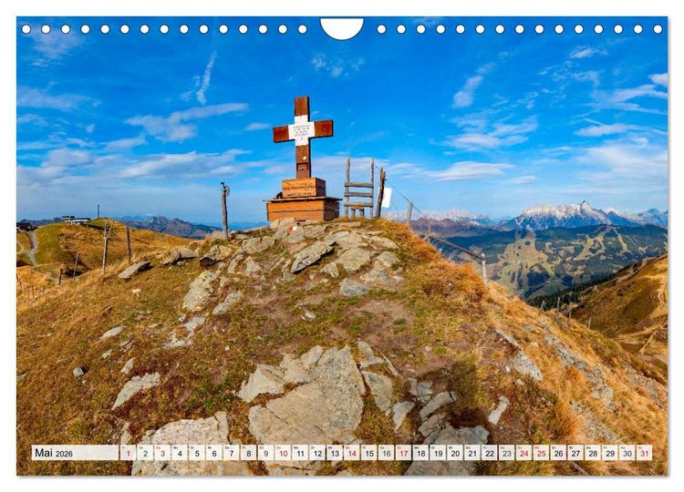 Produktbild: Gr&uuml;&szlig;e aus Saalbach (Wandkalender 2026 DIN A4 quer), CALVENDO Monatskalender