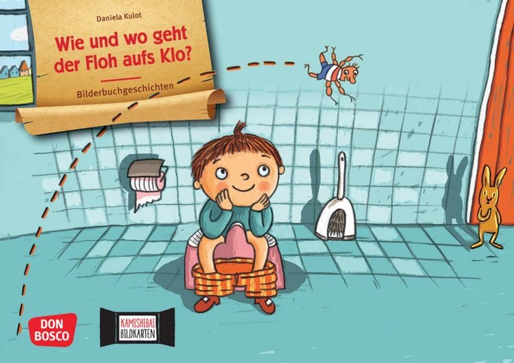 Produktbild: Wie und wo geht der Floh aufs Klo? Kamishibai Bildkartenset