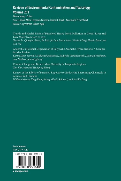 Produktbild: Reviews of Environmental Contamination and Toxicology Volume 251