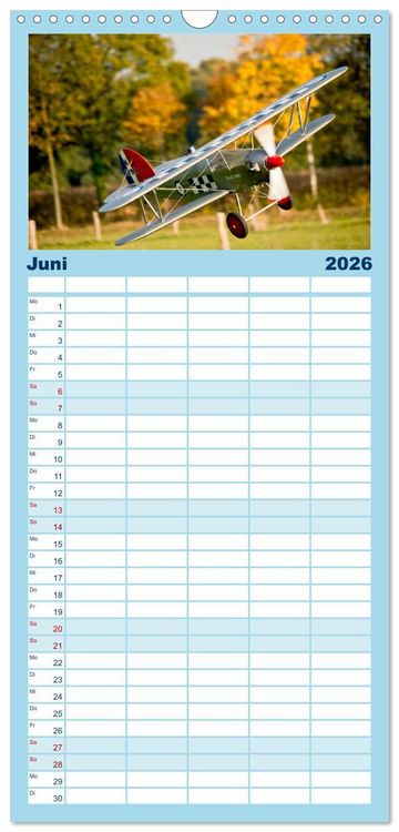 Produktbild: Familienplaner 2026 - Modellflieger mit 5 Spalten (Wandkalender, 21 x 45 cm) CALVENDO