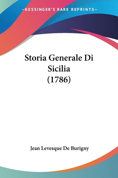 Produktbild: Storia Generale Di Sicilia (1786)