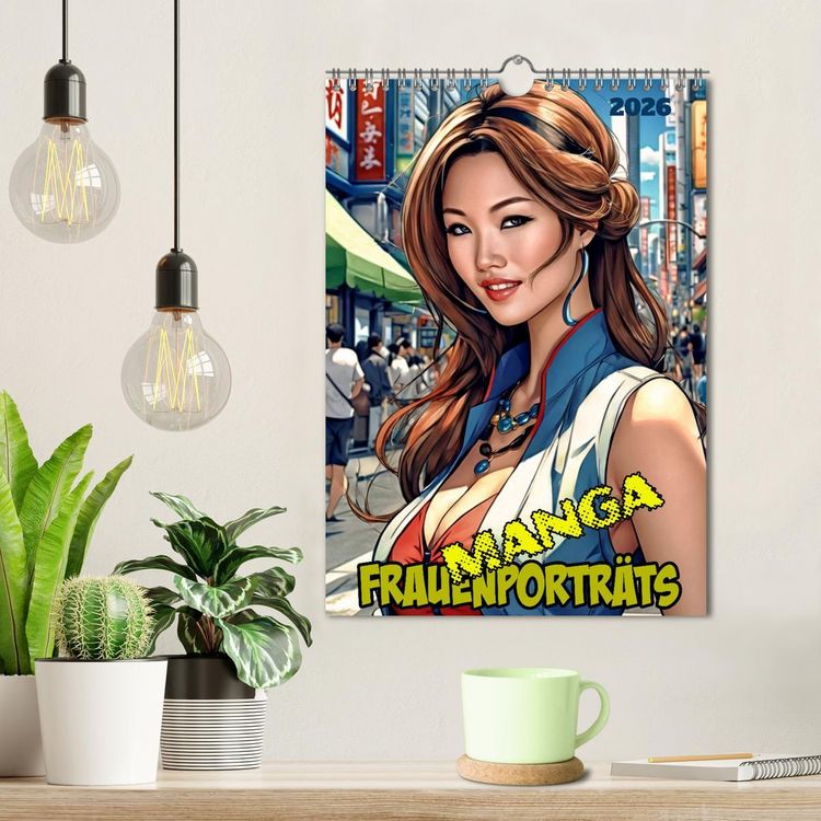 Produktbild: Manga-Frauenportr&auml;ts (Wandkalender 2026 DIN A4 hoch), CALVENDO Monatskalender