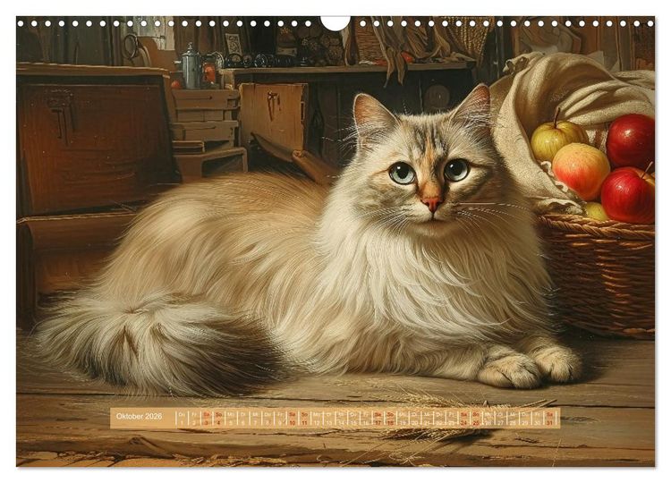 Produktbild: Nostalgische Samtpfoten (Wandkalender 2026 DIN A3 quer), CALVENDO Monatskalender