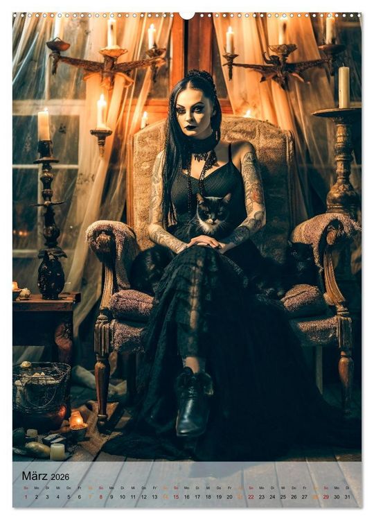 Produktbild: Gothic ist cool (hochwertiger Premium Wandkalender 2026 DIN A2 hoch), Kunstdruck in Hochglanz