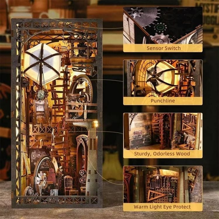 Produktbild: FiguredArt YM05 - DIY Book Nook, Onkel Petes Labor, Puzzle 299 Teile, Miniatur-Diorama