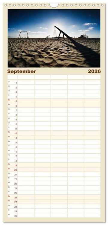Produktbild: Familienplaner 2026 - Sankt Peter-Ording. Licht, Schatten und Natur mit 5 Spalten (Wandkalender, 21 x 45 cm) CALVENDO