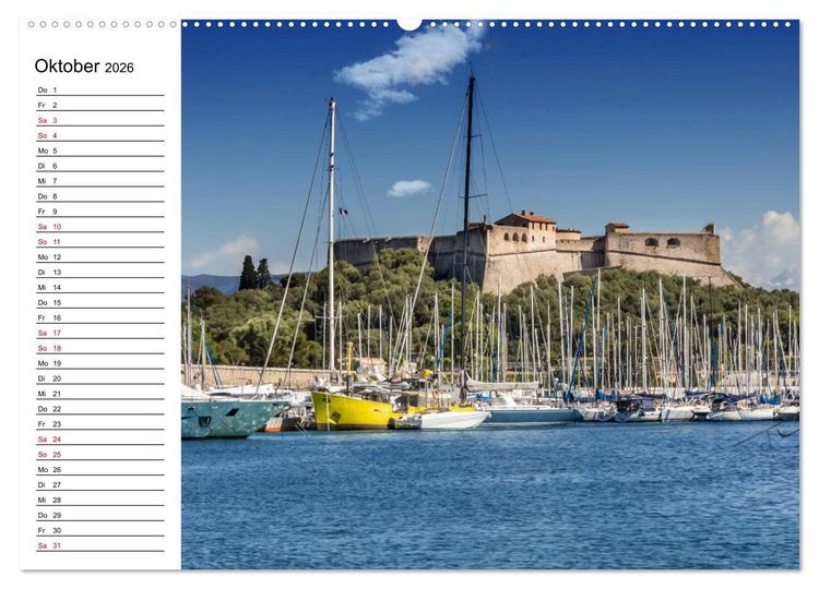 Produktbild: C&Ocirc;TE D&rsquo;AZUR Bezaubernde Orte (hochwertiger Premium Wandkalender 2026 DIN A2 quer), Kunstdruck in Hochglanz