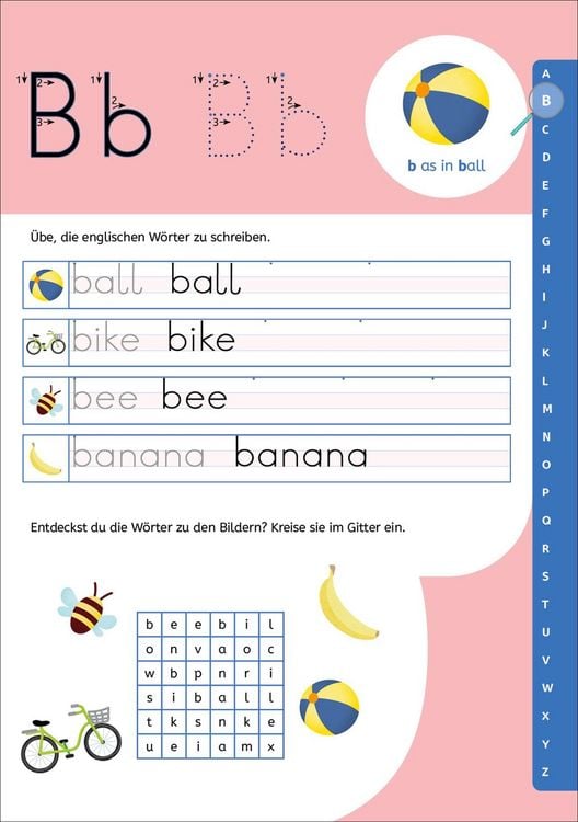 Produktbild: Schreiben lernen mit Spurrillen - Englische W&ouml;rter