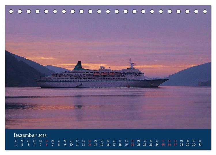 Produktbild: Traumschiffe im Norden (Tischkalender 2026 DIN A5 quer), CALVENDO Monatskalender