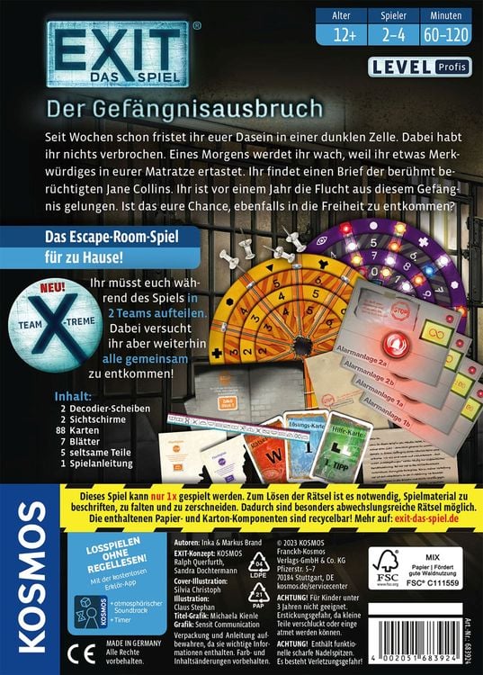 KOSMOS - EXIT - Das Spiel: Der Gefängnisausbruch