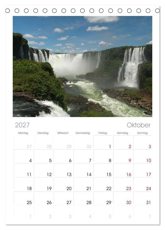 Produktbild: Tischplaner 2027 - Buenos Aires mit Iguazu (A5 Tischkalender zum Aufstellen) CALVENDO