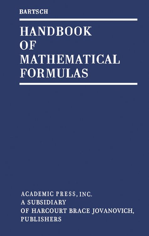 Produktbild: Handbook of Mathematical Formulas