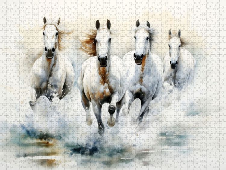 Produktbild: CALVENDO Puzzle Ein Motiv aus dem Kalender "Kraftpakete in Aquarell" | 1000 Teile Lege-Gr&ouml;&szlig;e 64x48cm Foto-Puzzle f&uuml;r gl&uuml;ckliche Stunden