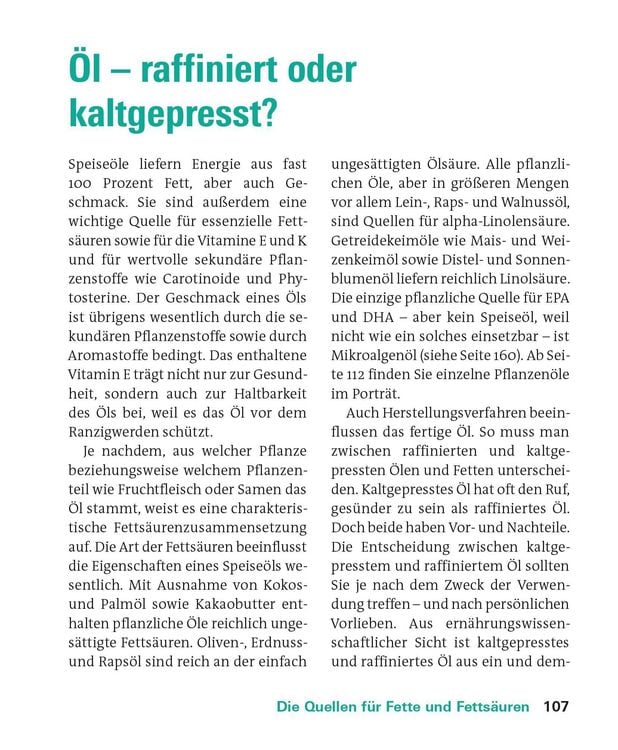 Produktbild: Fette und Fetts&auml;uren