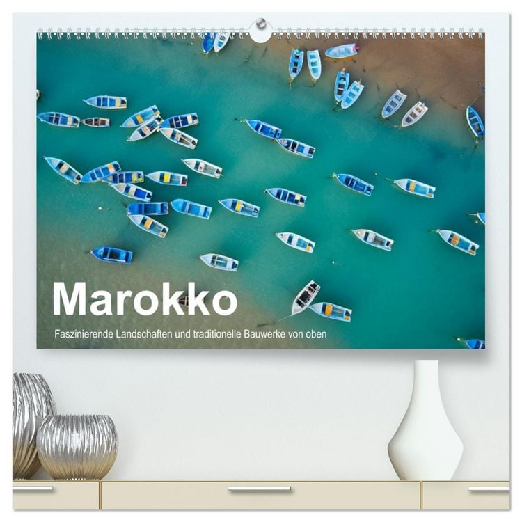 Produktbild: Marokko - Faszinierende Landschaften und traditionelle Bauwerke von oben (hochwertiger Premium Wandkalender 2026 DIN A2 quer), Kunstdruck in Hochglanz