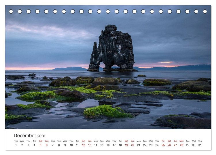 Produktbild: Summer in Iceland (Desk Calendar 2026 DIN A5 landscape), CALVENDO 12 Month DeskCalendar