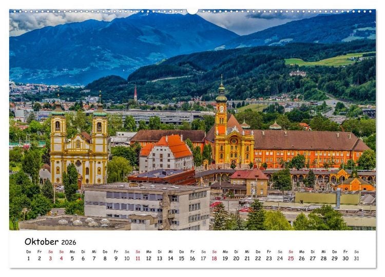 Produktbild: Gr&uuml;&szlig;e aus Innsbruck (Wandkalender 2026 DIN A2 quer), CALVENDO Monatskalender