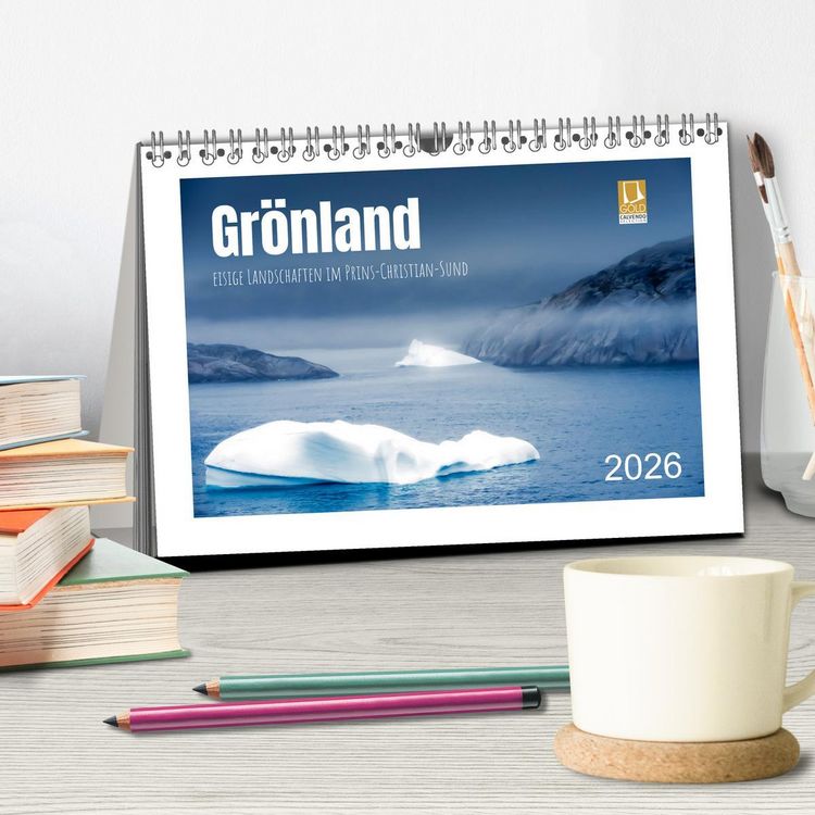 Produktbild: Gr&ouml;nland - eisige Landschaften im Prins Christian Sund (Tischkalender 2026 DIN A5 quer), CALVENDO Monatskalender