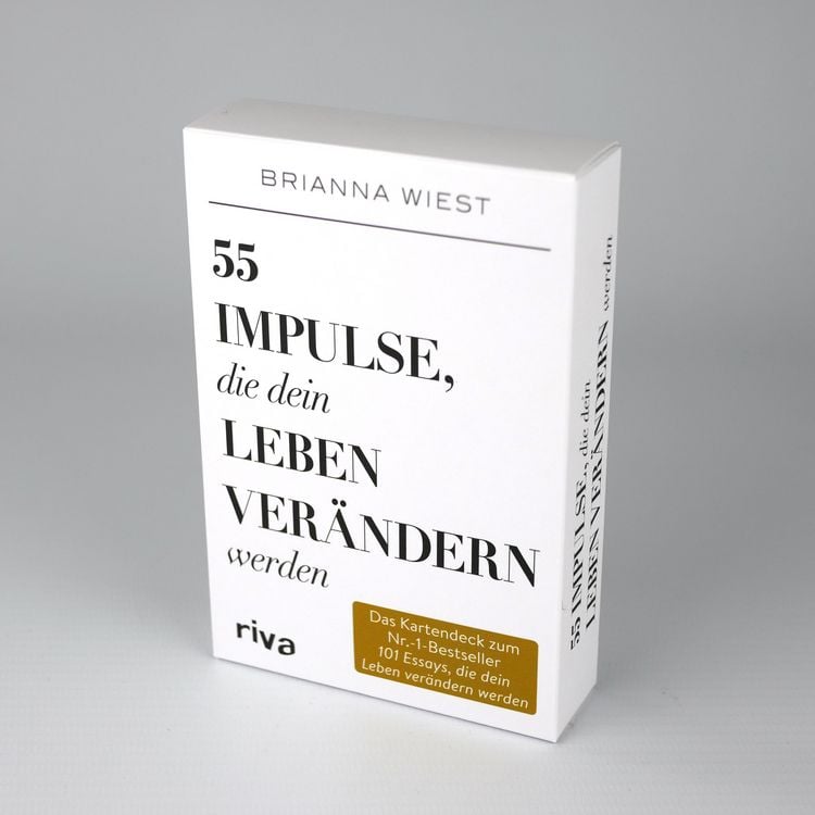 Produktbild: 55 Impulse, die dein Leben ver&auml;ndern werden &ndash; Das Kartendeck zum Nr.-1-Bestseller 101 Essays, die dein Leben ver&auml;ndern werden