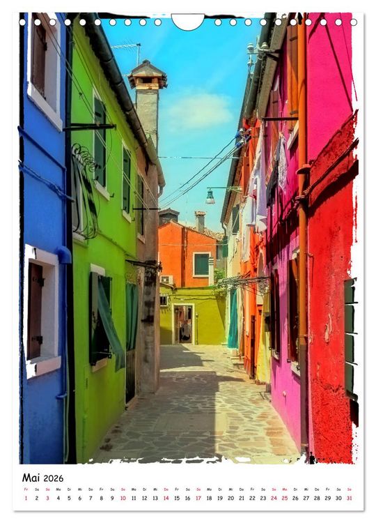 Produktbild: Einblicke in Burano (Wandkalender 2026 DIN A4 hoch), CALVENDO Monatskalender