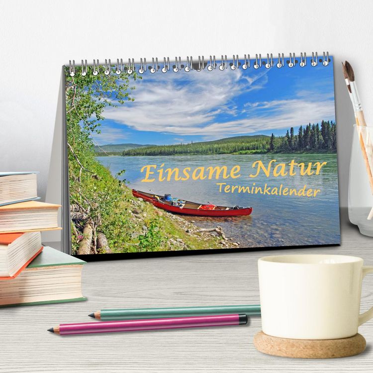 Produktbild: Einsame Natur - Terminkalender (Tischkalender 2026 DIN A5 quer), CALVENDO Monatskalender