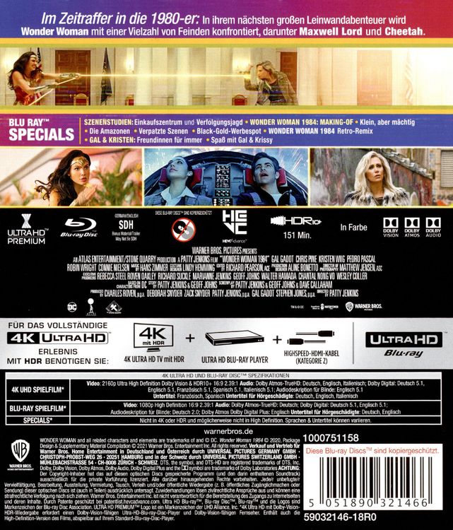 Produktbild: Wonder Woman 1984 (4K Ultra HD) (+ Blu-ray 2D)