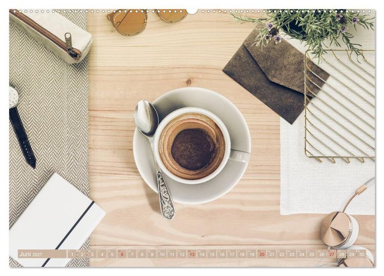 Produktbild: Auf einen Kaffee? (hochwertiger Premium Wandkalender 2027 DIN A2 quer), Kunstdruck in Hochglanz