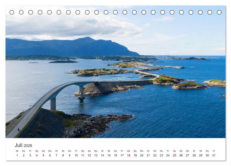 Produktbild: Norwegen - Das wundersch&ouml;ne Land im Norden. (Tischkalender 2026 DIN A5 quer), CALVENDO Monatskalender