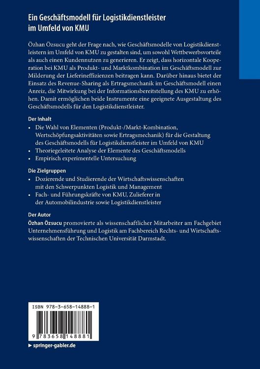 Produktbild: Ein Gesch&auml;ftsmodell f&uuml;r Logistikdienstleister im Umfeld von KMU