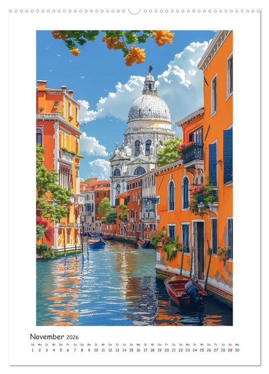 Produktbild: St&auml;dtereise durch Europa (hochwertiger Premium Wandkalender 2026 DIN A2 hoch), Kunstdruck in Hochglanz