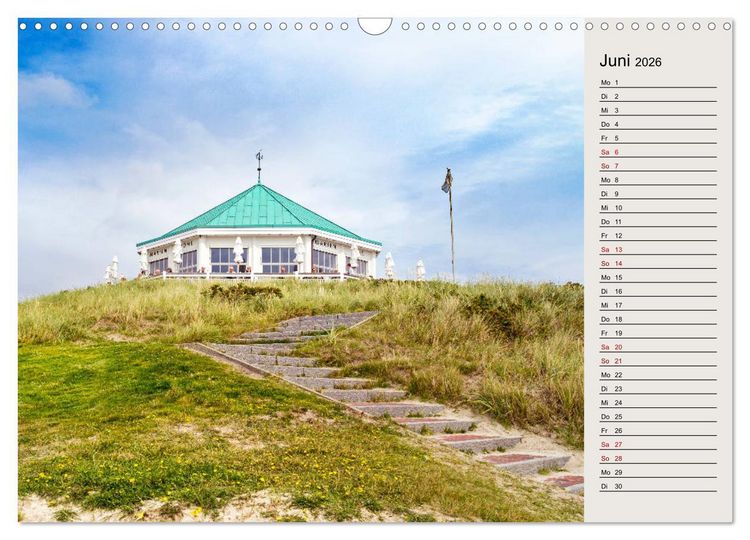 Produktbild: NORDERNEY Geburtstagskalender mit Planerfunktion (Wandkalender 2026 DIN A3 quer), CALVENDO Monatskalender