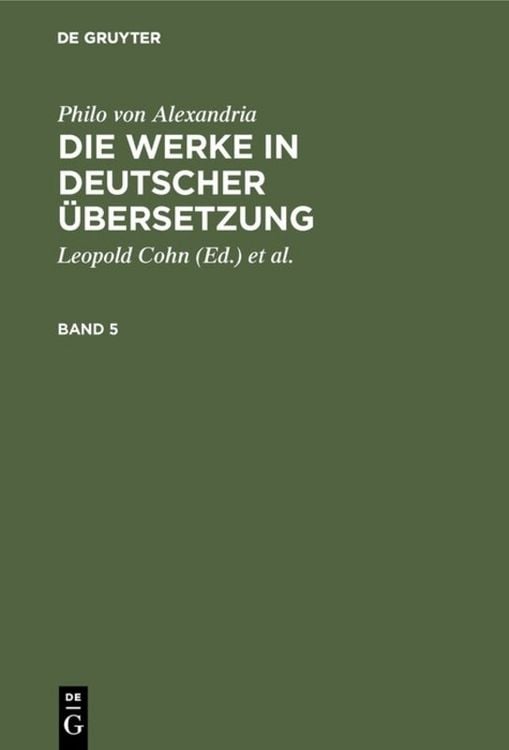 Produktbild: Die Werke in deutscher &Uuml;bersetzung. Band 5