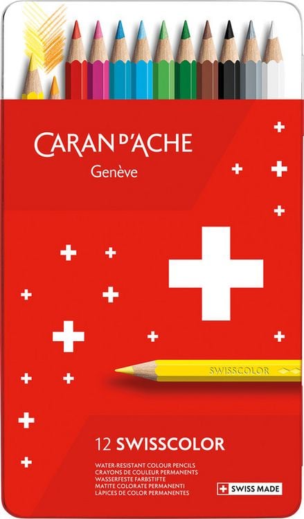 Produktbild: CARAN D'ACHE Farbstifte Swisscolor(TM), 12 Farben