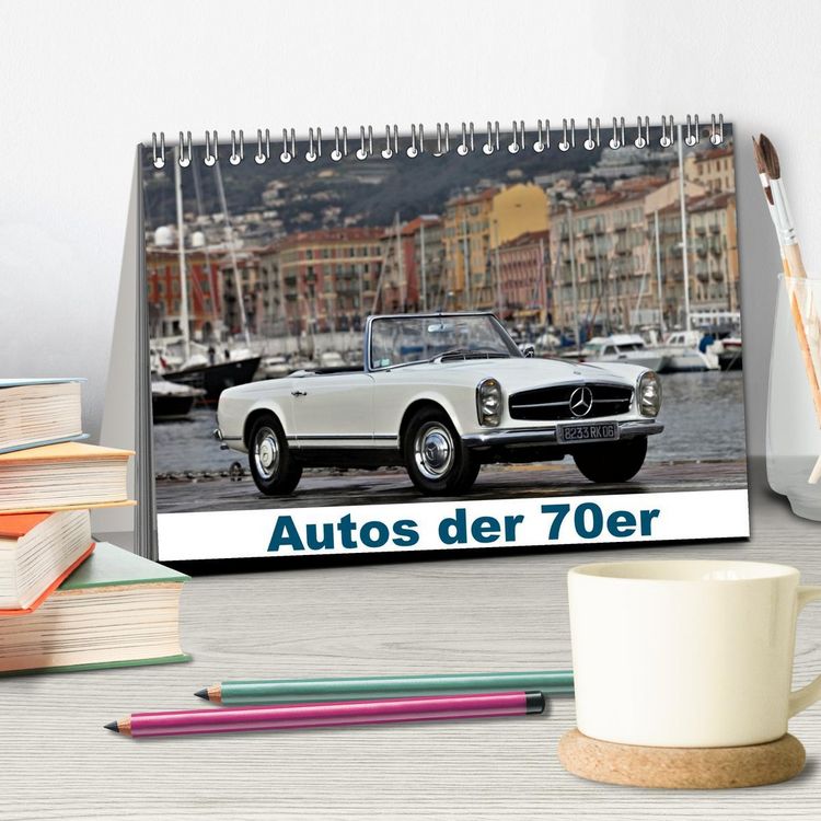 Produktbild: Autos der 70er (Tischkalender 2026 DIN A5 quer), CALVENDO Monatskalender