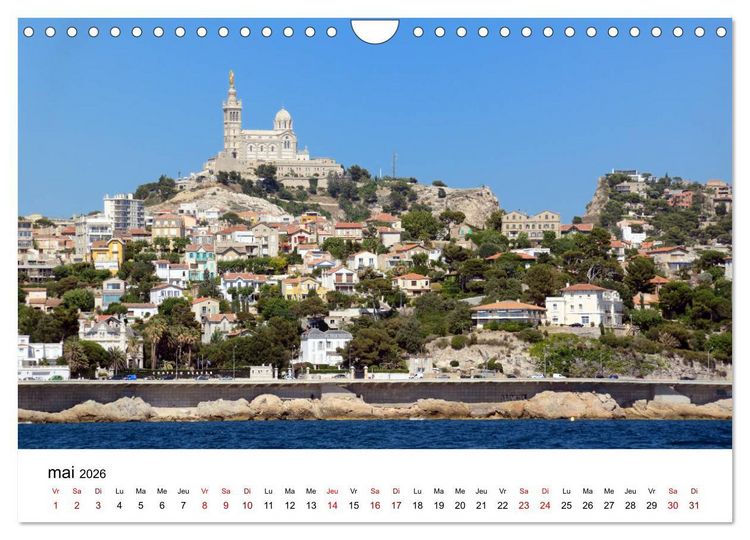 Produktbild: Marseille C&ocirc;te et Corniche (Calendrier mural 2026 DIN A4 vertical), CALVENDO calendrier mensuel