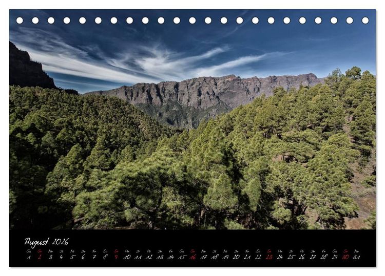 Produktbild: La Palma - Insel der Berge und Wolken (Tischkalender 2026 DIN A5 quer), CALVENDO Monatskalender