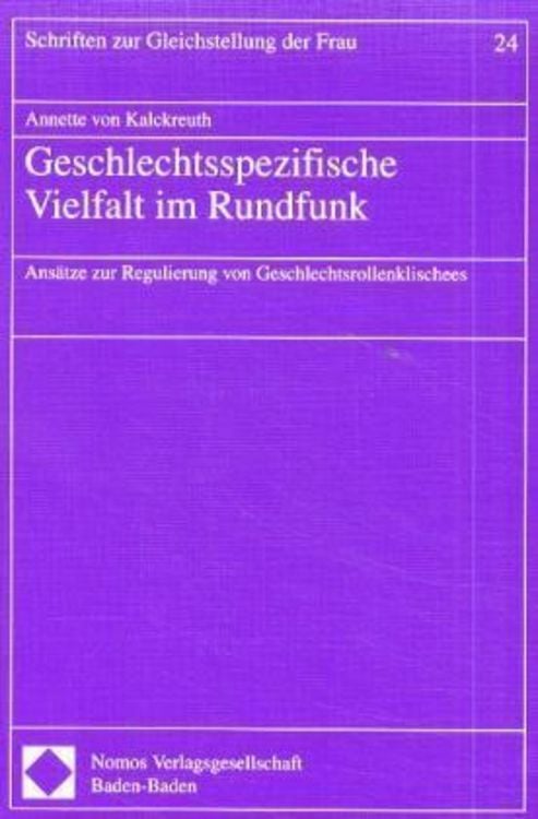 Produktbild: Geschlechtsspezifische Vielfalt im Rundfunk